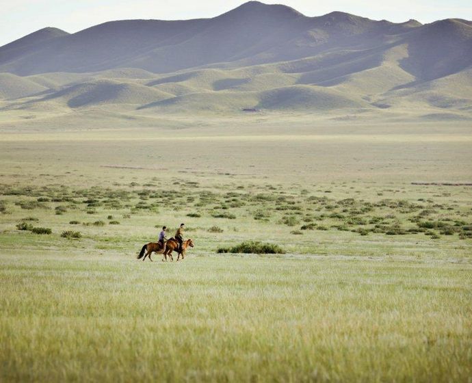 Steppe in der Mongolei