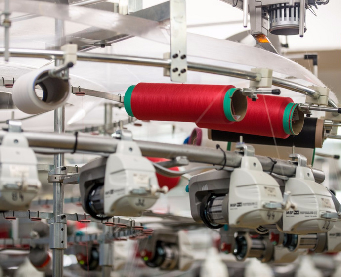 Garne an Rundstrickmaschine