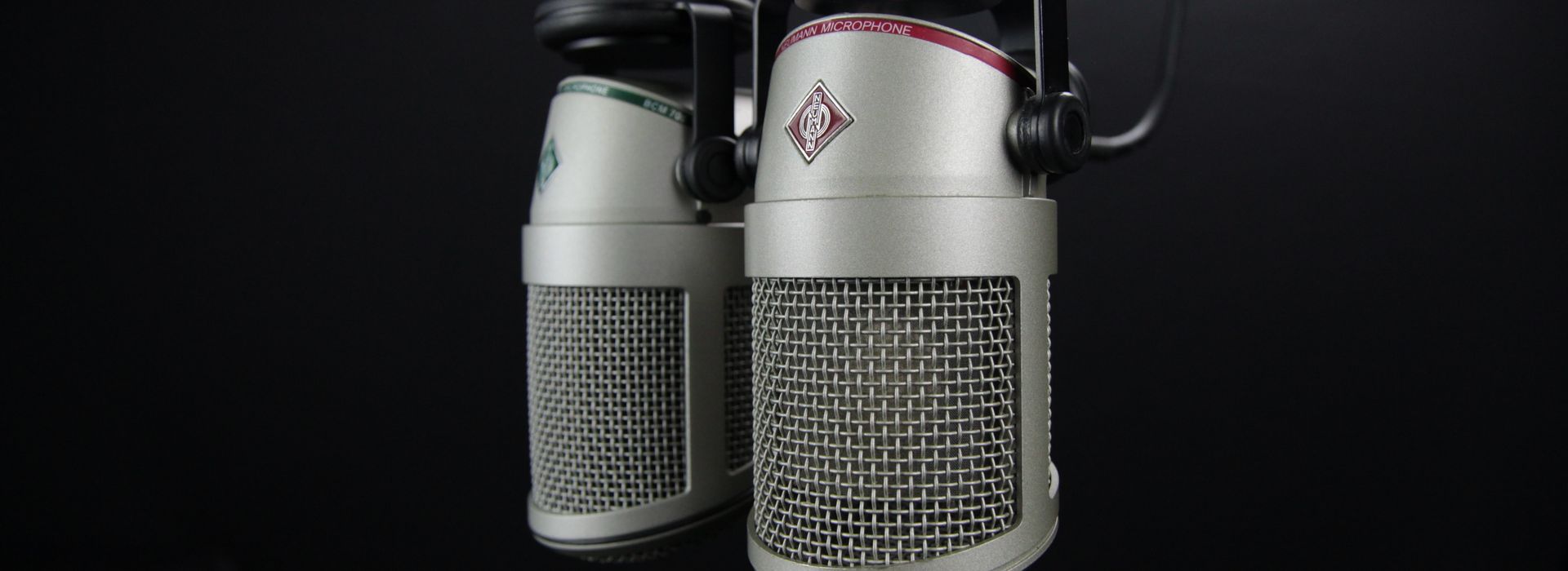 Mikrofone zur Aufnahme eines Podcasts