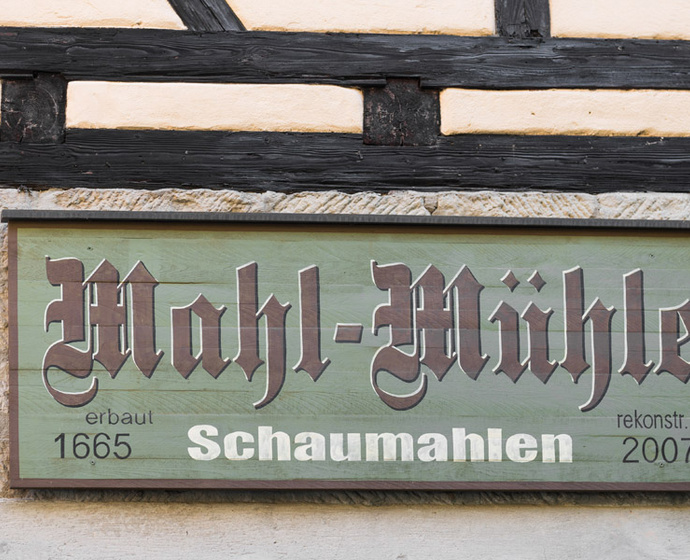 Schild der Mühle in Schmilka