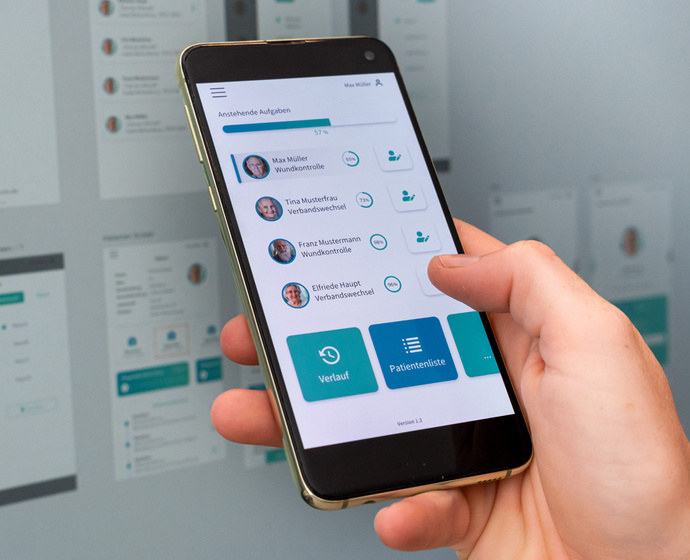 Dokumentation der Wundversorgung in der eHealth-App WUNDERA.