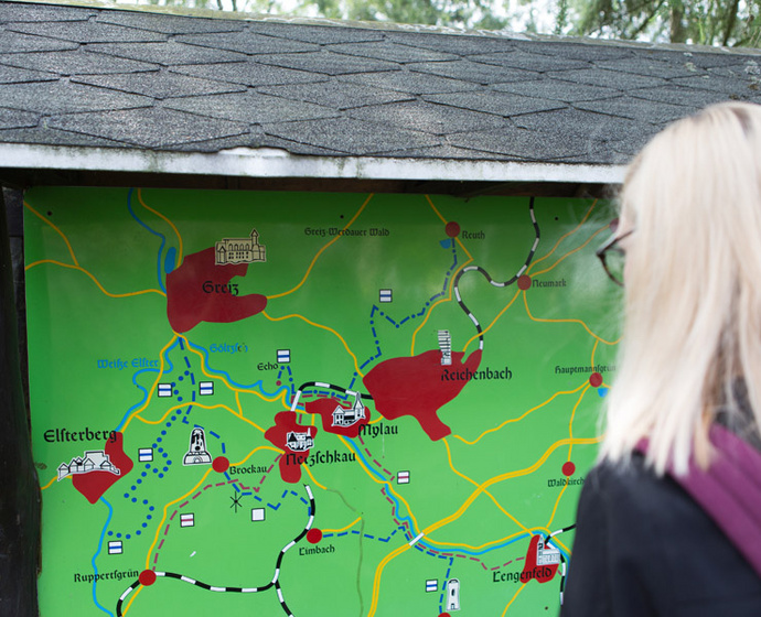 Wandertafel am Wegesrand