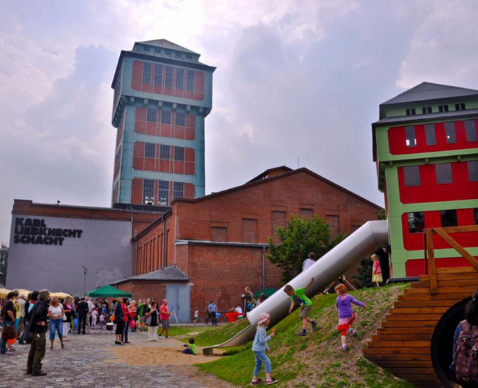 Bergbaumuseum mit Zwergenschacht für Kinder. 