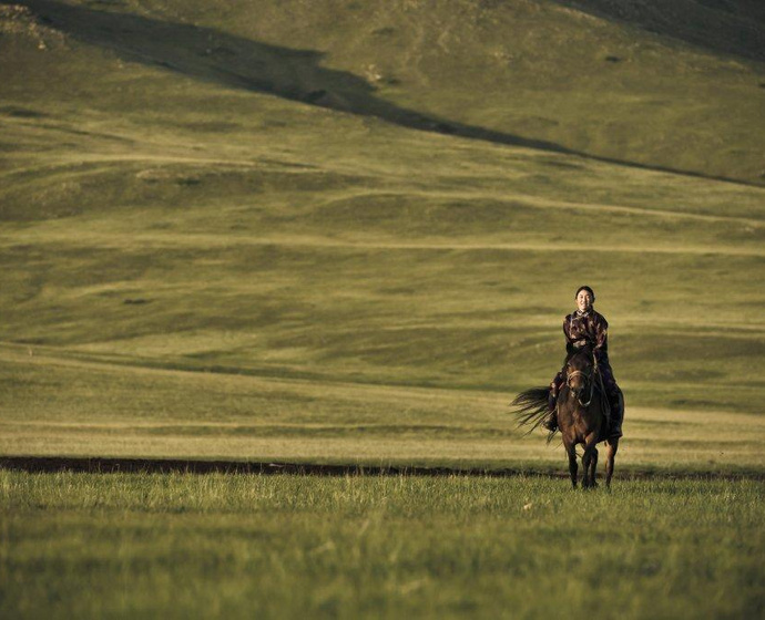 Steppe in der Mongolei