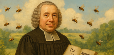 KI-generiertes Gemälde des evangelischen Pfarrers und Schriftsteller Adam Gottlob Schirach