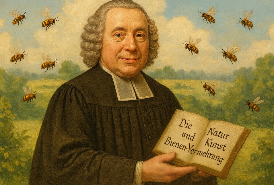 KI-generiertes Gemälde des evangelischen Pfarrers und Schriftsteller Adam Gottlob Schirach