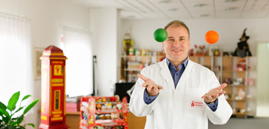 Mathias Hoinkis im Verkaufsladen
