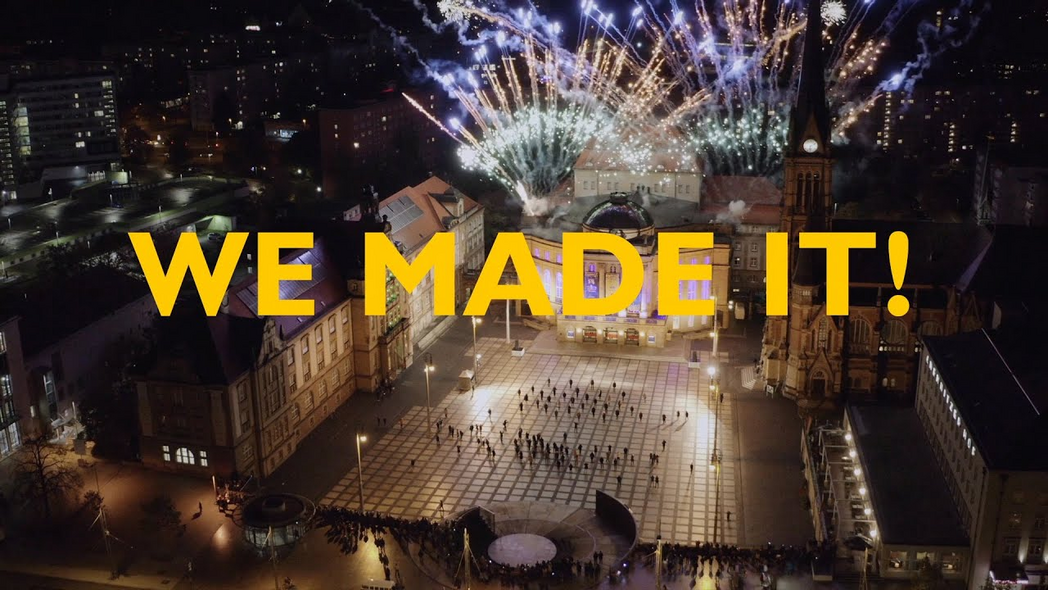 WE MADE IT! Glückwunsch an die ganze Stadt Chemnitz - gemeinsam haben wir es geschafft!