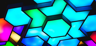 Bild mit LED-Lichtern